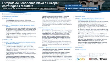 Programa de la jornada L'impuls de l'economia blava a Europa: estratègies i resultats